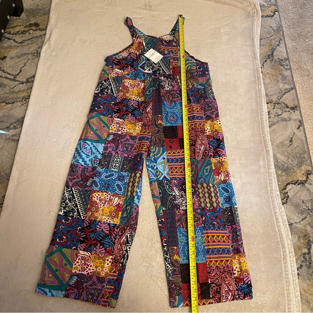 Colorful Patchwork Jumpsuit - Picture 3 of 16